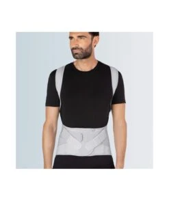 FGP - BACKSILVER EVO- Corsetto Semirigido Con Filo D'argento, Spallacci E Asta Di Sostegno