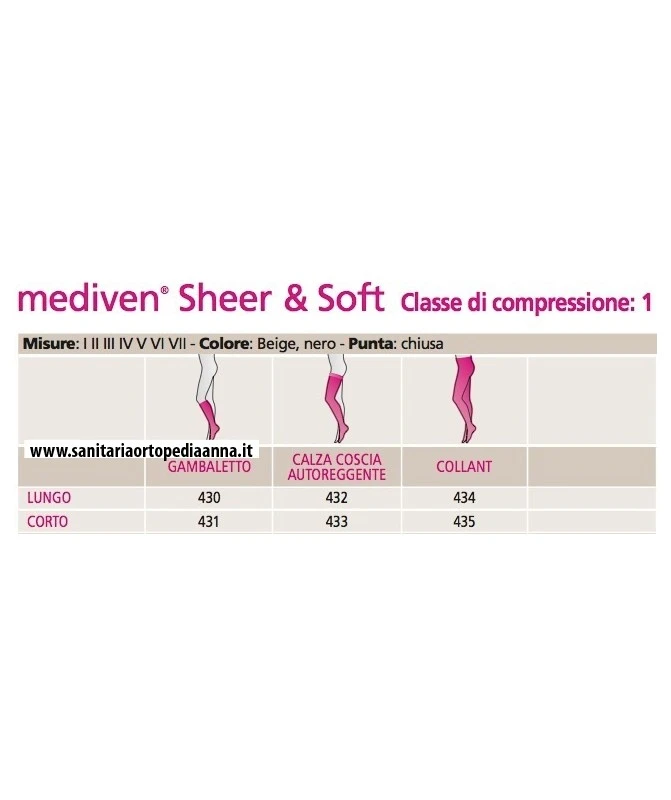 Medi - Mediven Sheer & Soft - Calze Compressive Medicali Classe 1, Punta Chiusa - AD Gambaletto (paio) 4 Medi - Mediven Sheer & Soft - Calze Compressive Medicali Classe 1, Punta Chiusa - AD Gambaletto (paio) - immagine 4