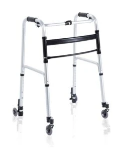 MORETTI - Mopedia - Deambulatore Pieghevole Con 2 Ruote Piroettanti E 2 Ruote Con Sistema Autobloccante Regolabile In Altezza