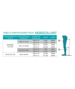 ORIONE - Calze Antitrombo - Monocollant Antitrombosi Con Cintura 18mmHg (1 Pezzo)