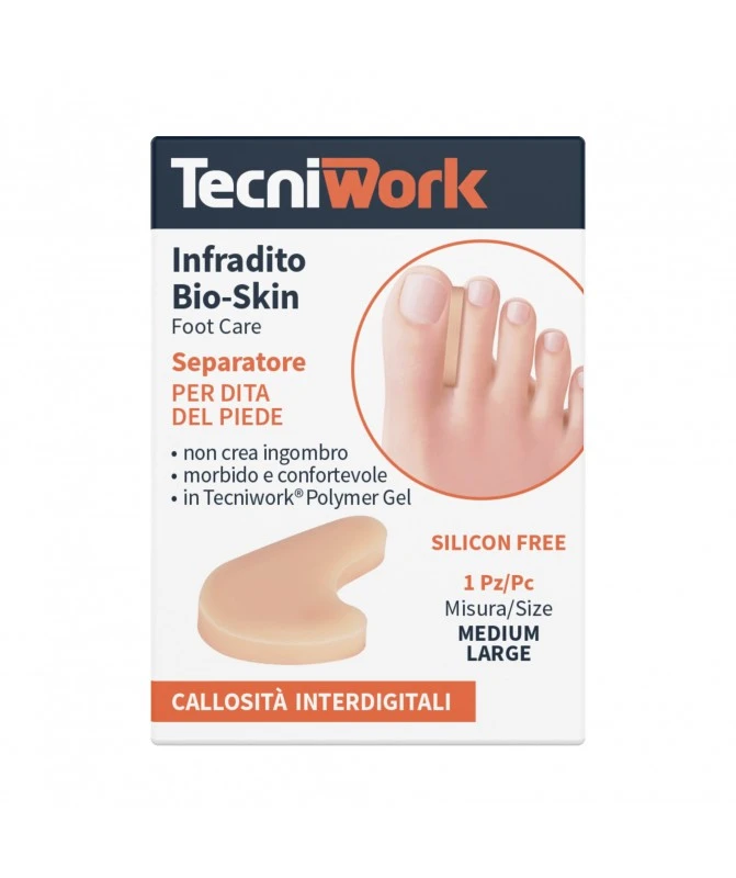 TecniWork - Bio-Skin - Infradito Per Dita Dei Piedi - 1 Pezzo 1 TecniWork - Bio-Skin - Infradito Per Dita Dei Piedi - 1 Pezzo