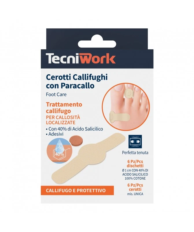 TecniWork - Cerotti Callifughi Per Callosità Con 40% Di Acido Salicilico Dischetti 6 Pz 3 TecniWork - Cerotti Callifughi Per Callosità Con 40% Di Acido Salicilico Dischetti 6 Pz - immagine 3
